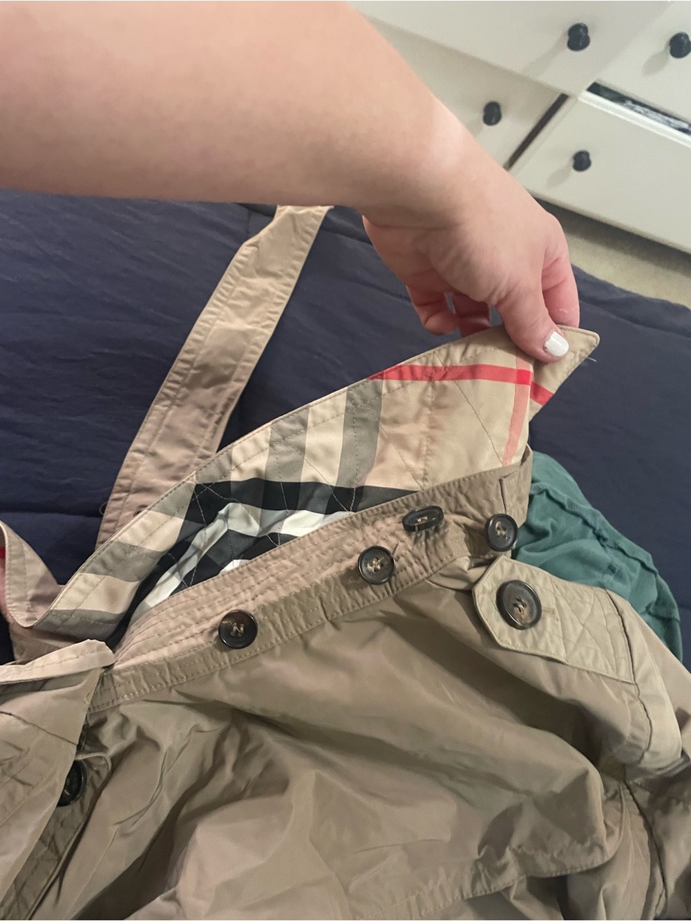 Burberry Double-Breasted Tan Trench Coat - Picture 10 of 10